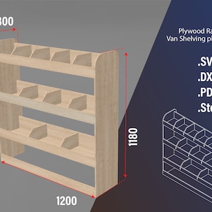 Racking for workshop van, dxf  templates files for CNC router