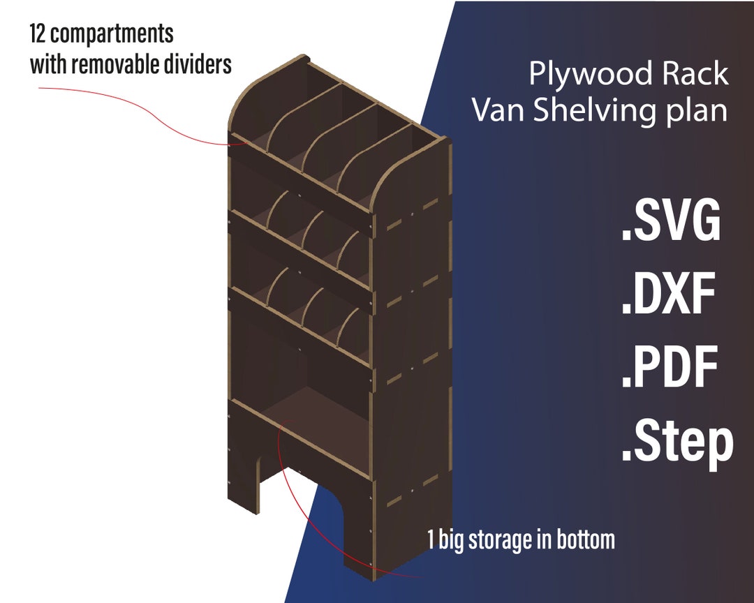 SVG DXF Van Shelving Plywood Rack Cargo Storage CNC Cutting Etsy UK
