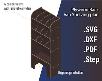 Van Regal CNC-Vorlagen Datei, dxf & svg Plan