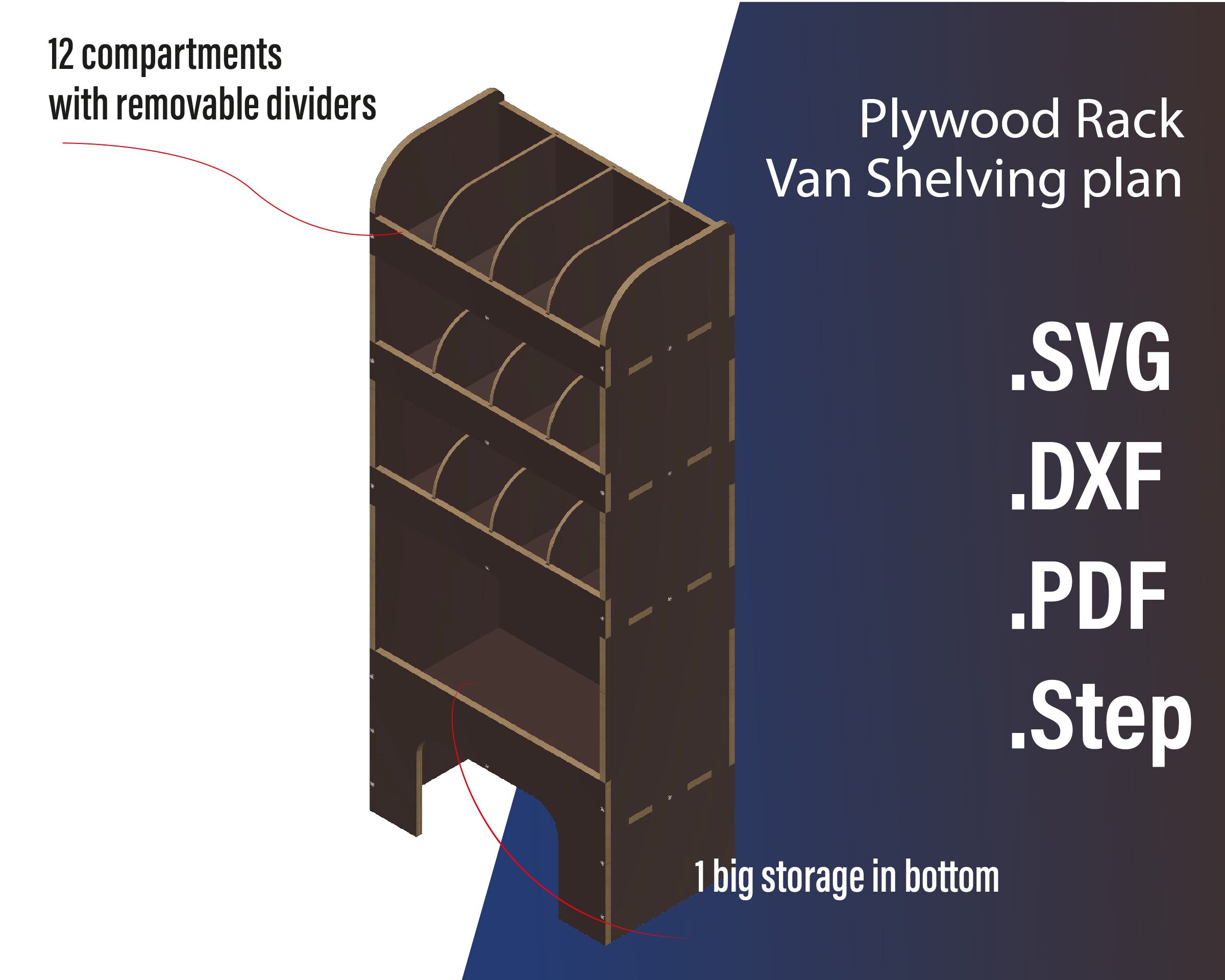 Van Racking CNC Templates File Dxf Svg Plan Etsy