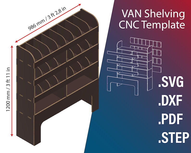 Van Racking CNC Templates File, Dxf & Svg Plan - Etsy