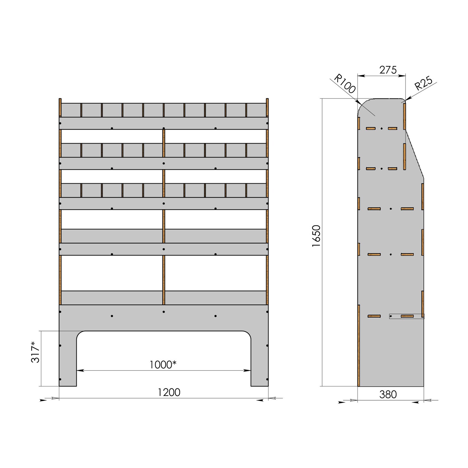 Simplates For Racking Tall Van Racking Templates Files for CNC Router, Dxf & Svg - Etsy
