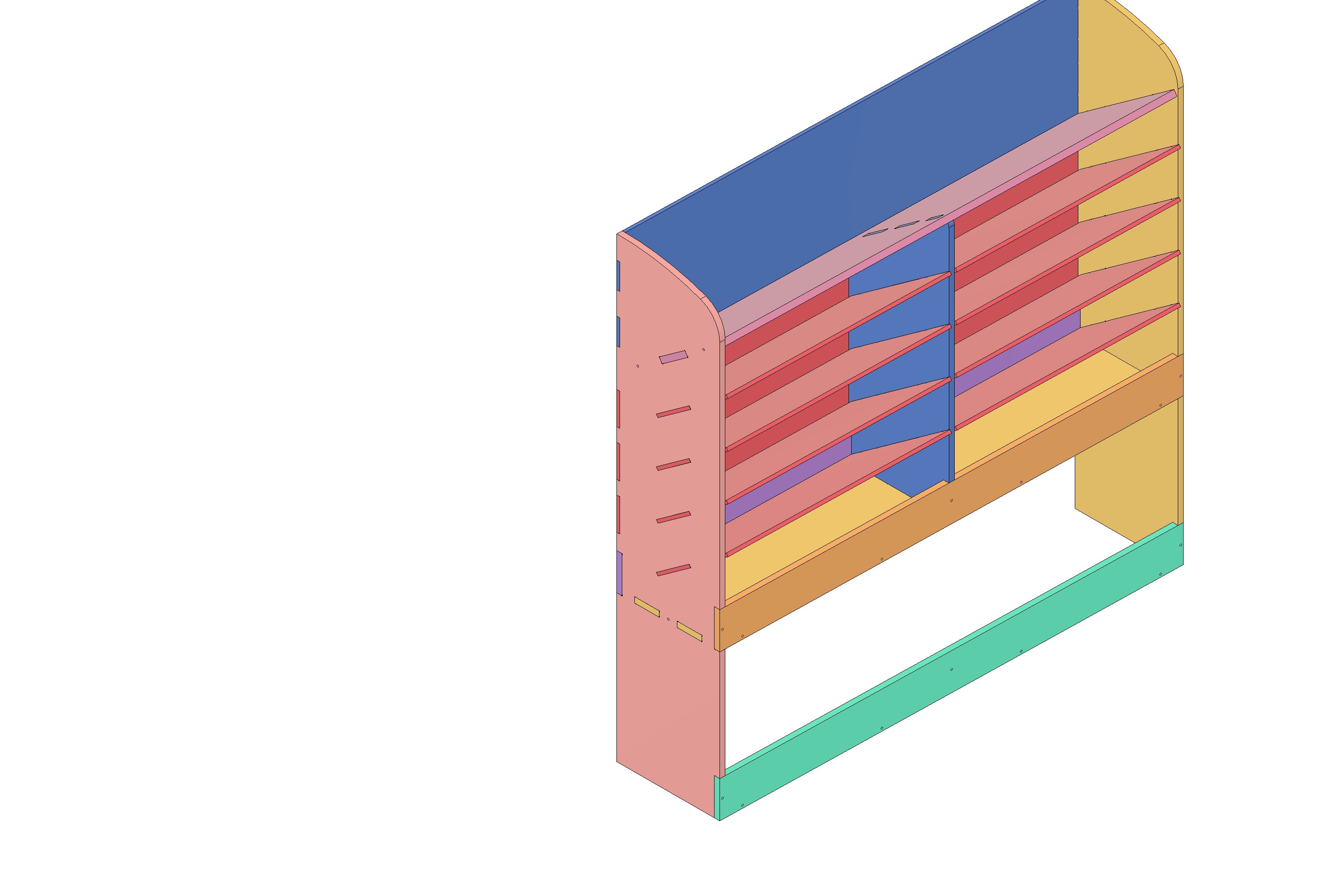 Van Racking CNC Templates File for Wurth System Cases, Dxf & Svg Plan ...