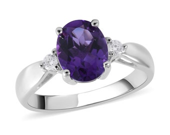 Natural Amethyst 925 sterling silver Ring Party Were ring engagements ring anniversary ring amethyst top quality