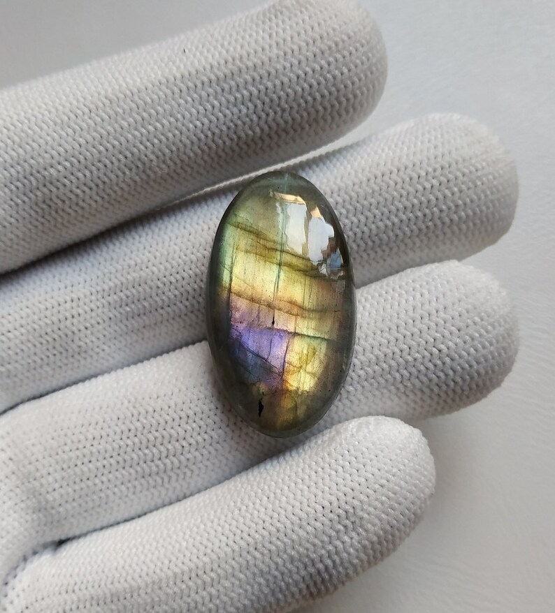Multi Fire Labradorite Cabochon Loose Gemstone 37.65 Carats Oval Shape LB60 34X19X7 mm Labradorite Best For Wire Wrap Jewelry