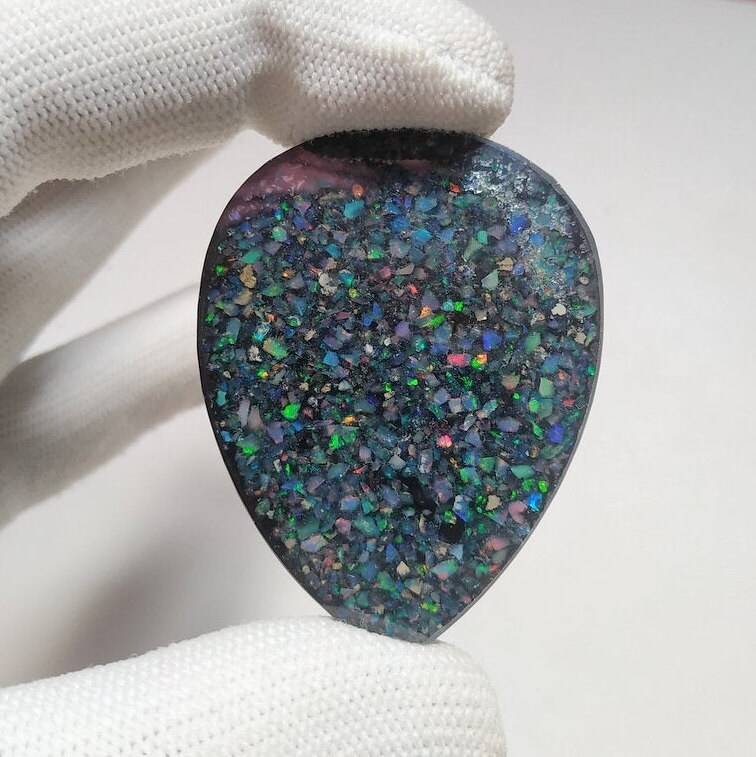 Man-made Doublet Black Opal 142.50 Carat Natural Ethiopian | Etsy