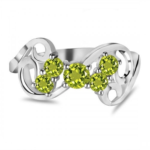 Shops Certified Peridot Ring, Natural Peridot Silver Ring, Handmade Peridot Silver Ring, 92.5 Sterling Silver Ring, Minimalist Peridot Ring