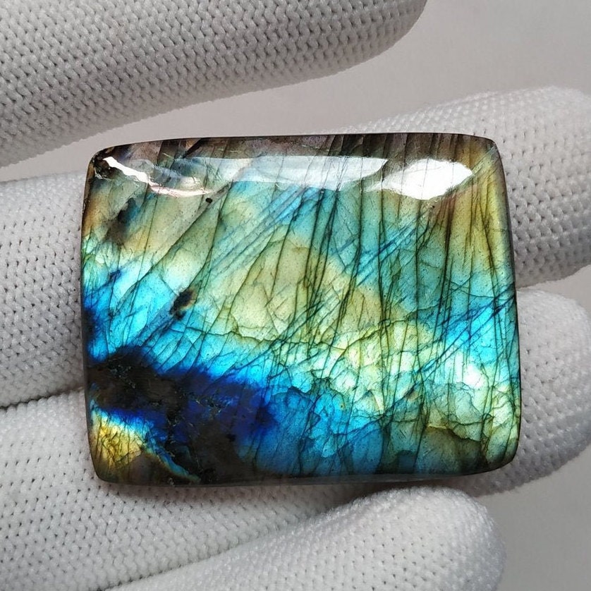 Multi Rainbow Fire Labradorite Rainbow Fire Labradorite Cabochon Loose Gemstone 52.85 Crt Fancy Shape Best For Silver,Wire wrap Jewelry