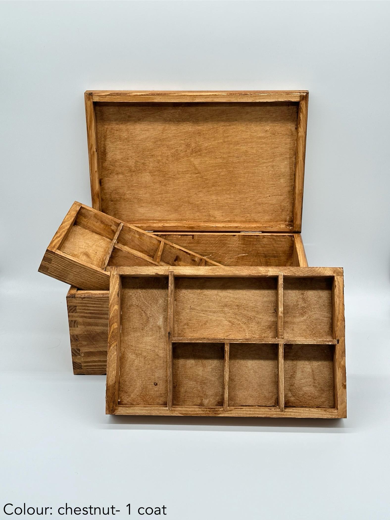 Jewellery Box Sewing Organiser Birthday Gift. Personalised Wooden Box. Crafting Idea.