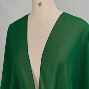 Stola in chiffon Avvolgere da sera Scialle da sposa Bolero Avvolgere Sciarpa in chiffon verde Coprispalle da sposa taglie forti immagine 6