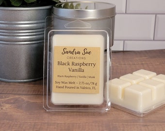 Black Raspberry Vanilla Soy Wax Melt, 2.75oz Clamshell