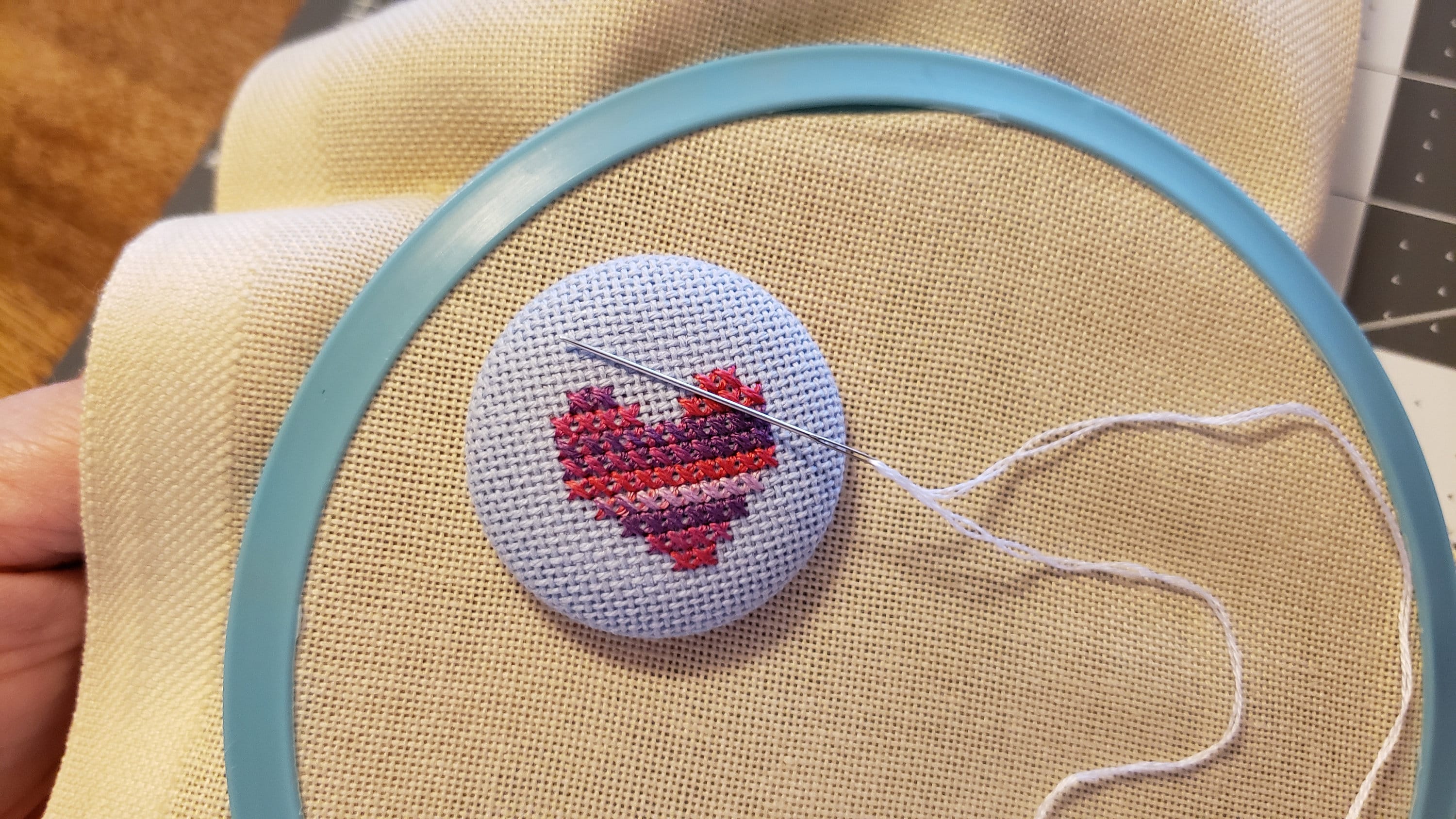 Needle Minders Handmade Cross Stitch Hearts Multiple - Etsy Denmark