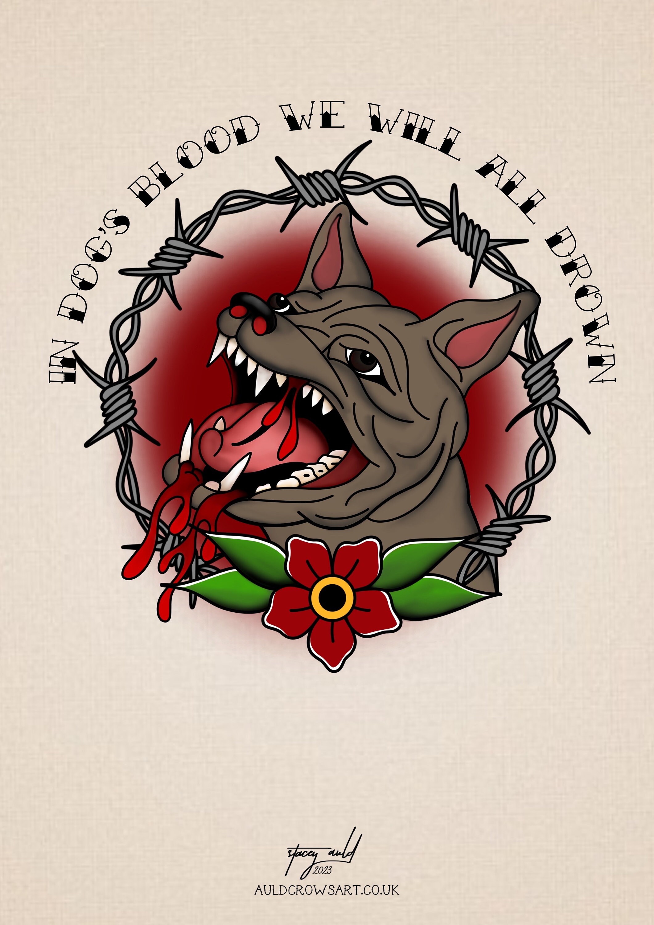 PRINT: The Flatliners - Rat King | Art | Tattoo | Inspired | Traditional |  Neo Trad 