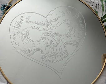 Alexisonfire Heartskull engraved mirror