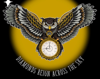 PRINT: Deftones - Diamond Eyes A4| A5 | Owl | Tattoo | Art | Hand | Traditional |