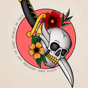 PRINT: The Story So Far - Four Years  | Tattoo | Skull | Neo Trad | Lyrics