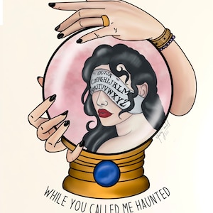 PRINT: The Gaslight Anthem - Dark Places  | A4 | A5 | Neo trad | Song | Lyrics | Crystal Ball