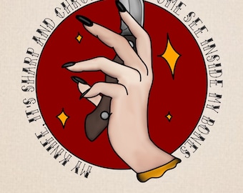 PRINT: Deftones - Knife Party A4| A5 | Fly | Tattoo | Art | Hand | Traditional