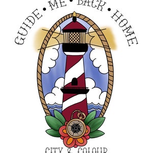 PRINT: City & Colour - Guide Me Back Home | A4 | A5 | Art | Tattoo | Inspired | Traditional | Neo Trad |