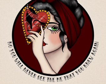 PRINT: The Flatliners - Resuscitation of the Year | A4 | A5 | Art | Tattoo | Inspired | Traditional | Neo Trad |