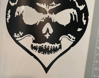 DECAL: Alexisonfire Vinyl Heart Skull Decal