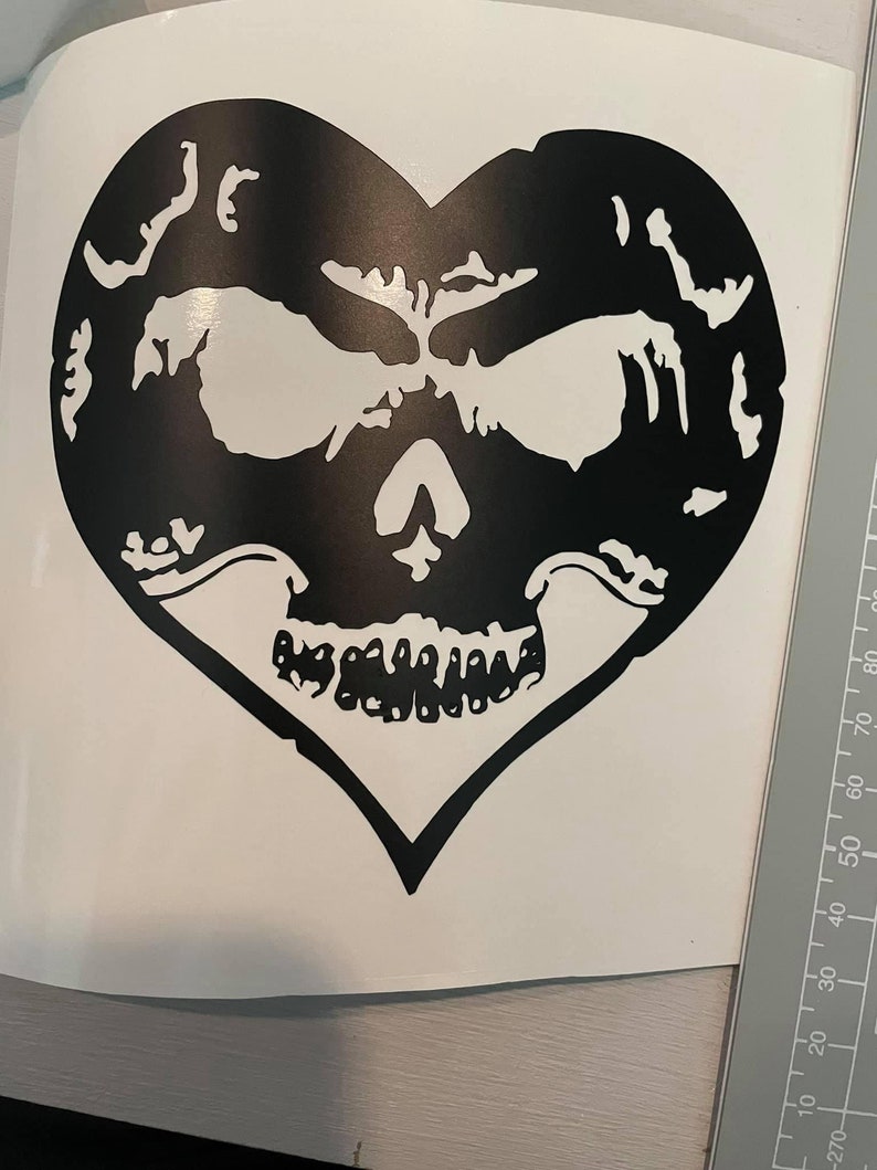 DECAL: Alexisonfire Vinyl Heart Skull Decal image 1