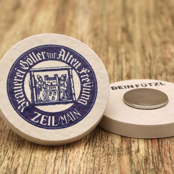 Brauerei Göller - Kühlschrankmagnet aus Stein 48mm, 100% Made in Bavaria, Magnet aus Stein, die Geschenkidee, Zeil am Main