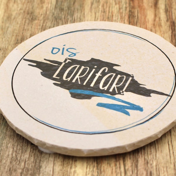 Larifari - coasters made of natural stone - 100% handmade in Bavaria, beer mats made of stone, the gift idea, Bavarian beer mat