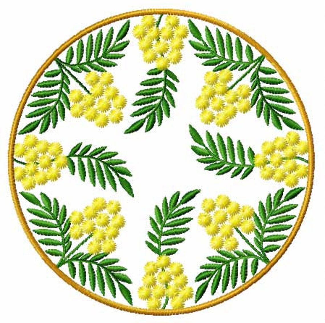 Mimosa Flowers Ornaments 11 Machine Embroidery Designs Set Etsy