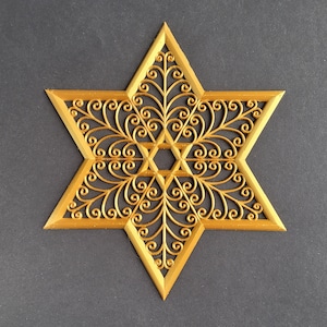 Star of David Wall Hanging 3D Print model | STL file for 3D printers | Commercial License is included!