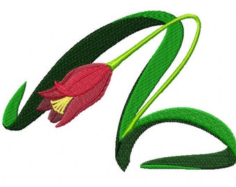 Tulip Flower Machine Embroidery Design Pes, Hus, Jef, Dst, Exp, Jef, Vip, Vp3, Xxx, Sew, Shv, Art