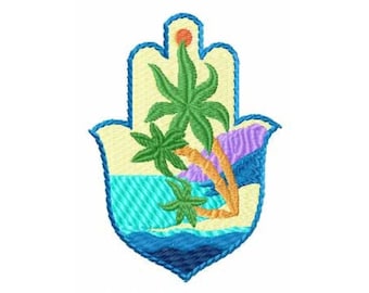 3 Palm Hamsa Machine Embroidery Designs 4x4 Pes, Hus, Jef, Dst, Exp, Jef, Vip, Vp3, Xxx, Sew, Shv, Art