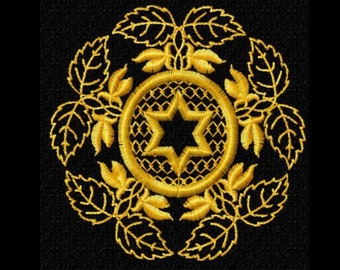 Star of David Machine Embroidery Design 4x4 Pes, Hus, Jef, Dst, Exp, Jef, Vip, Vp3, Xxx, Sew, Shv, Art