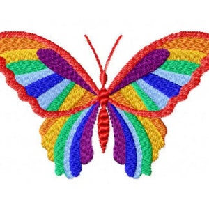 Rainbow Butterfly Machine Embroidery Design Pes, Hus, Jef, Dst, Exp, Jef, Vip, Vp3, Xxx, Sew, Art