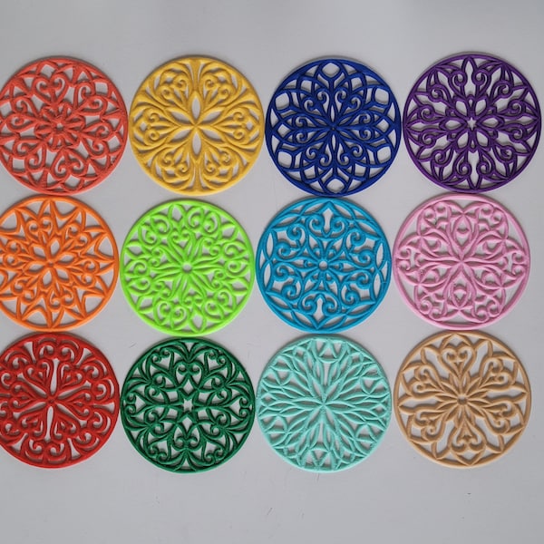 Pack of 12 Coasters with case STL print models | 3D Print Model - Digital Download, Commercial License