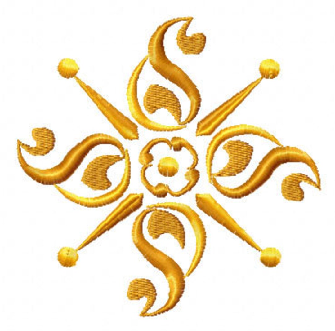 Gold Star Machine Embroidery Design 4x4 Pes Hus Jef Dst Etsy