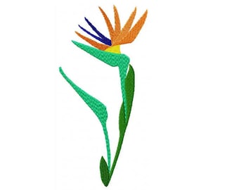 Strelitzia Flower Machine Embroidery Design Pes, Hus, Jef, Dst, Exp, Jef, Vip, Vp3, Xxx, Sew, Shv, Art