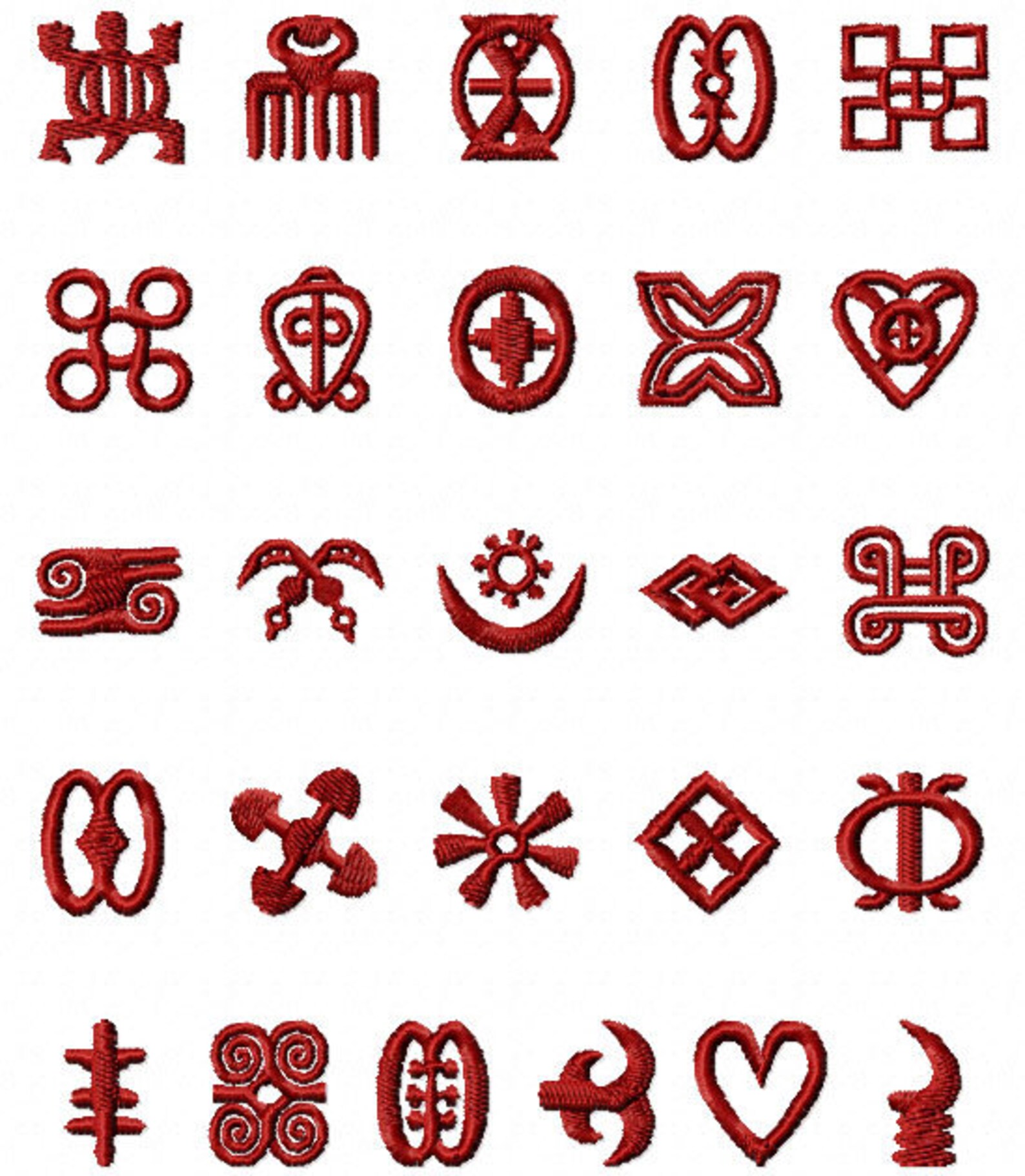Africa Adinkra Symbols 20 Machine Embroidery Designs Set 4x4 | Etsy