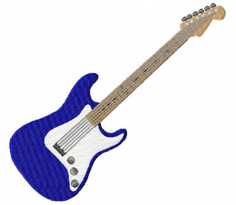 Guitars 9 Machine Embroidery Design Set Pes Hus Jef Dst Etsy