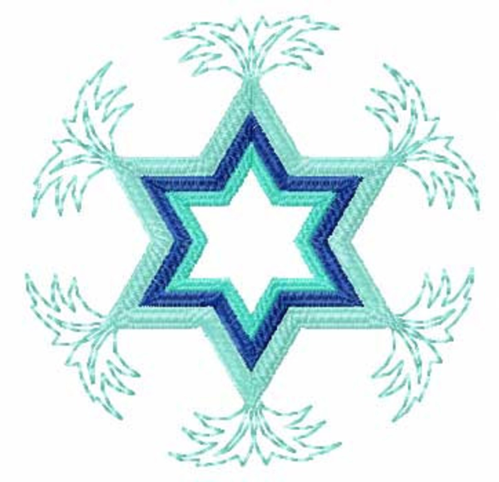 Star of David Machine Embroidery Design 4x4 Pes Hus Jef - Etsy