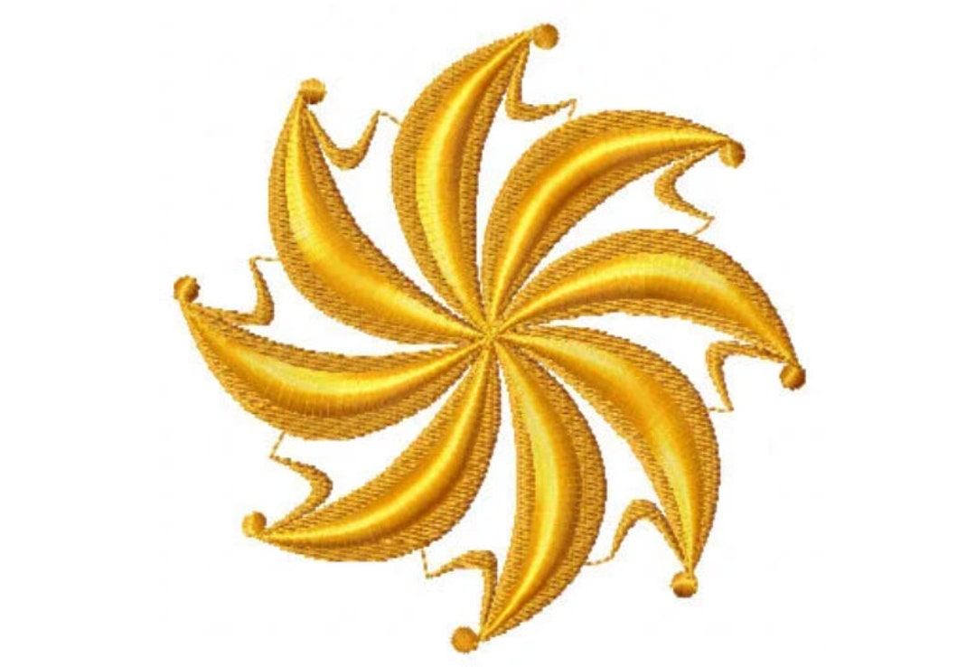 Gold Star Machine Embroidery Design 4x4 Pes Hus Jef Dst Etsy