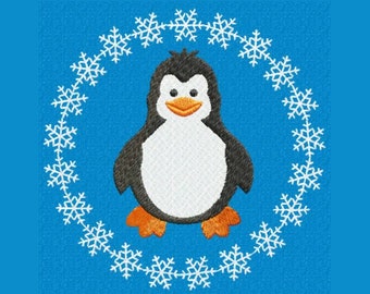 Christmas Motif Penguin Machine embroidery design Pes, Hus, Jef, Dst, Exp, Jef, Vip, Vp3, Xxx, Sew, Shv, Art