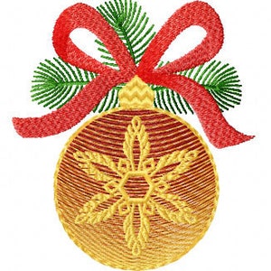 Christmas Bauble Embroidery Motif 07 Sparkling Christmas Collection by Sue Box