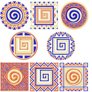 African Style Quilt Blocks 8 Machine Embroidery Designs set 4x4 Pes, Hus, Jef, Dst, Exp, Jef, Vip, Vp3, Xxx, Sew, Shv, Art