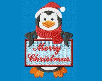 Christmas Motif Penguin Machine embroidery design Pes, Hus, Jef, Dst, Exp, Jef, Vip, Vp3, Xxx, Sew, Shv, Art