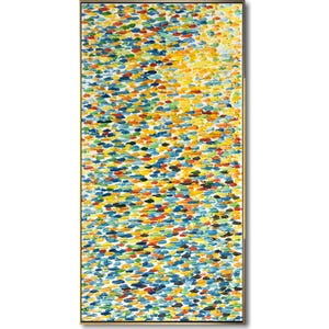 Große bunte abstrakte Paletten-Messergemälde auf Leinwand-moderne strukturierte pastose Kunst-ursprüngliche Wanddekoration für Wohnzimmer oder Büro