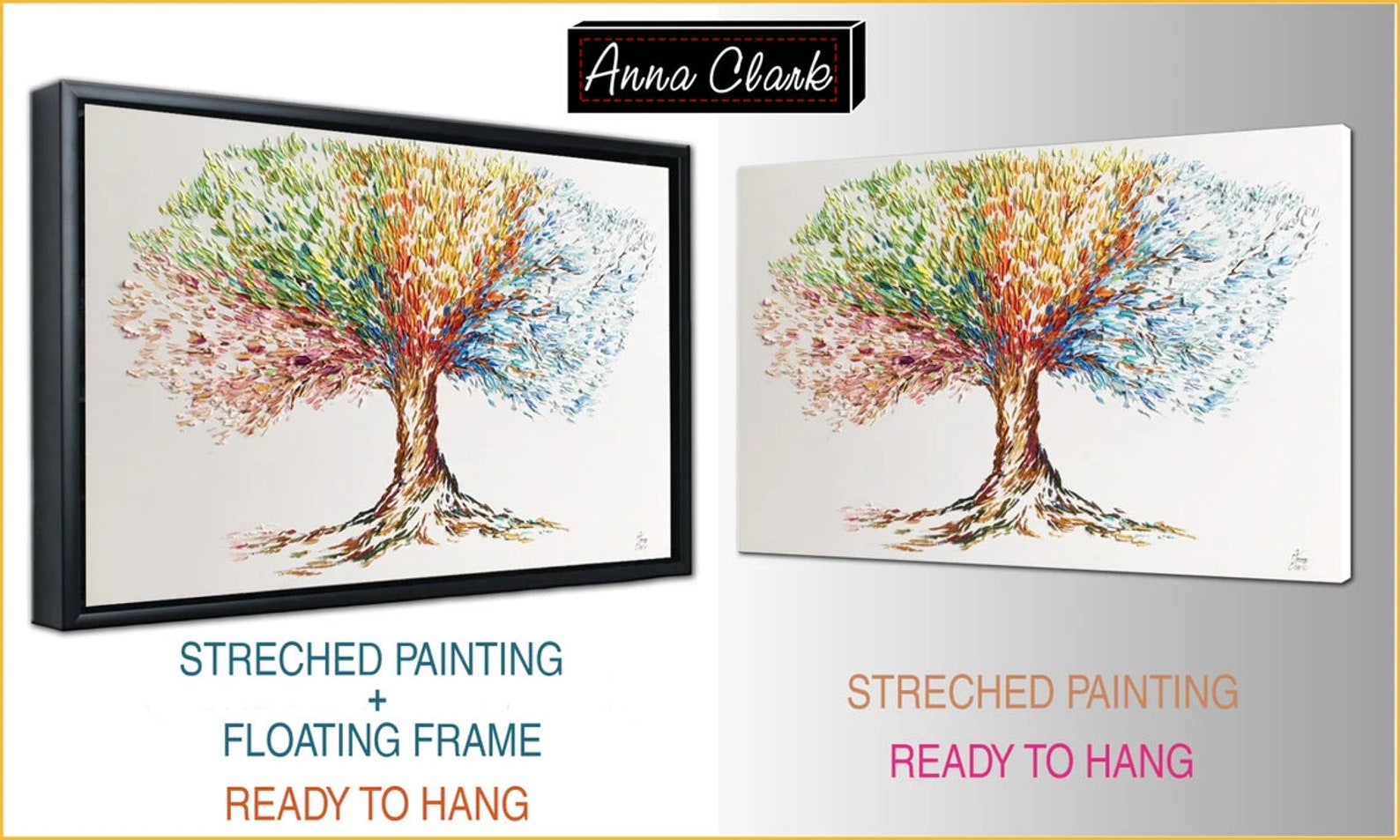 Extra Large Wall Art Tree Painting Abstract Painting Modern Etsy