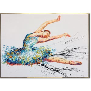 Original Graceful Abstract Ballerina Dance Painting