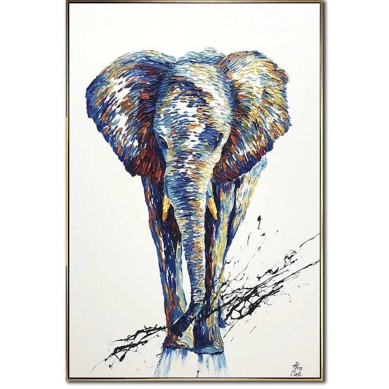 Elephant Painting Etsy
