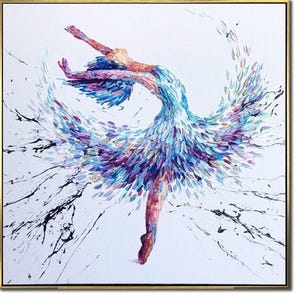 Abstrakte Ballerina Leinwand Wand Kunst Öl Gemälde Ballett Tänzerin Wand Kunst Impasto Malerei Original Fine Art
